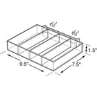 Azar Displays 4 Compartment Tray For Pegboard/Slat Wall, 2 Pack (225544)-Display tray comes with two metal U hooks so you can attach it to a pegboard or slat wall display
