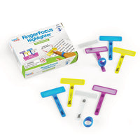 Hand2Mind FingerFocus Highlighter - Small Group Set - Multicolor - 6 Sets-Unique wearable highlighter helps kids process letters and sounds