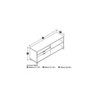 Pro-Linea Credenza with Drawers, Bark Grey-Durable 1" commercial grade work surface with melamine finish that resists scratches, stains and wears.