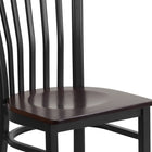 Flash Furniture HERCULES Series Black School House Back Metal Restaurant Chair - Walnut Wood Seat-.625" Thick Plywood Seat
