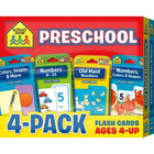 School Zone Preschool Flash Card, 4 Pack  (SZP04044)-Our proven flash cards and game cards introduce essential readiness skills like counting, matching, and identifying shapes and Colours.