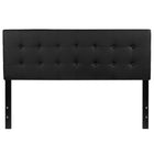 Flash Furniture Lennox Tufted Upholstered Queen Size Headboard - Black Vinyl-Contemporary Style