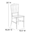 Flash Furniture Flash Elegance Crystal Ice Napoleon Stacking Chair (BHH002CRYSTAL)-Floor Protector Clear Glides