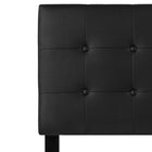 Flash Furniture Lennox Tufted Upholstered Twin Size Headboard - Black Vinyl-Black Vinyl Upholstery
