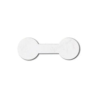Eddie's Round Dumbbell Jewellery Labels - 1-3/8" L x 1/2" W - White - 2,000 Pack-Made with tear resistant DuPont Tyvek