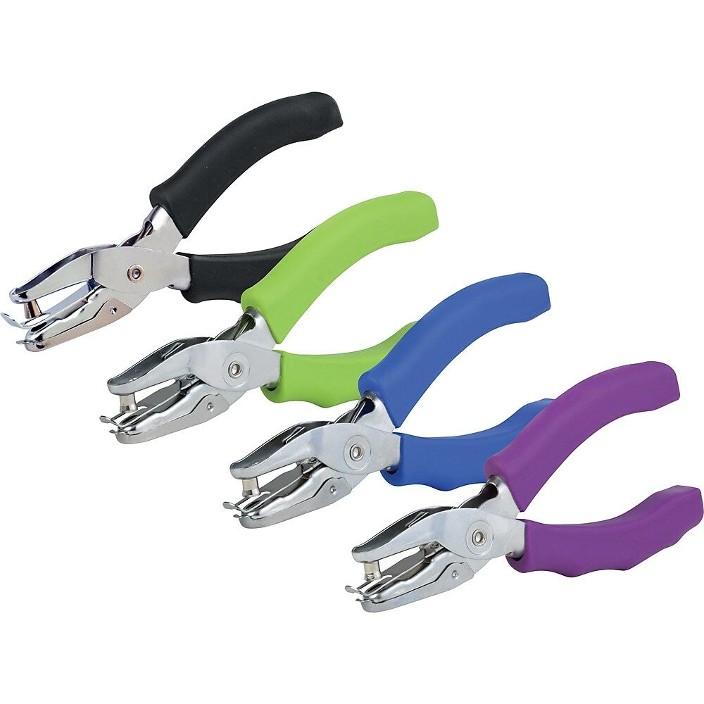 Staples Gripped 1Hole Punch 6Sheet Capacity Assorted Colours