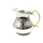 Elegance Gold Feather 6" Pitcher, Gold Handle, Nickel-Plated (72058)-Drink pitcher