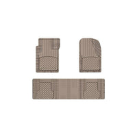 WeatherTech All Vehicle Mat (AVM) Universal Trim-to-fit 3-Piece Floor Mat Set with Over-the-Hump Rear, Tan, 3 Pack-Universal floor mat with near-custom fitment
