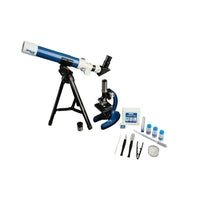 Explore One Apollo Microscope & Telescope Set-Explore everything from the soil to the stars with this 40mm telescope and 900x microscope set.