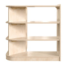 Flash Furniture Bright Beginnings Commercial Grade 3 Tier Wooden Classroom Open Corner Storage Unit, Safe, Kid Friendly -Natural-Rounded Edges Prevent Abrasions from Accidental Contact