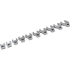 Gray Tools 10 Piece 3/8" Drive SAE, Mirror Chrome Open End, Crow foot Wrench Set, 3/8"-1"-Contains Sizes: 3/8", 7/16", 1/2", 9/16" 5/8", 11/16", 3/4", 13/16", 7/8", 1.