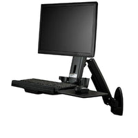 StarTech Wall-Mounted Sit-Stand Desk, Single Monitor (WALLSTS1)-Supports a single monitor up to 24" (with weight capacity of 17.6 lb./8 kg)