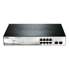 D-Link DGS-1210-10P 10-port Gigabit PoE Smart Switch, including 2 Combo SFP ports-PoE on 8 of the 10 Gigabit ports, to a maximum 78W power budget
