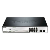 D-Link DGS-1210-10P 10-port Gigabit PoE Smart Switch, including 2 Combo SFP ports-PoE on 8 of the 10 Gigabit ports, to a maximum 78W power budget