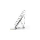 Tri-Arc Manufacturing All Directional Rolling Ladder, No. of Steps: 14, Platform Height: 140" (KDED114242)-No. of Steps: 14