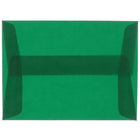 JAM Paper A10 Invitation Envelopes, 6 x 9.5, Translucent Vellum Racing Green, 50 Pack (PACV863I)-Racing green translucent envelope