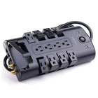 BlueDiamond Defend Flex 12 Outlet Surge Protector, 8' Cord, (S9PC01EBCY)-8ft power cord with a flat offset plug allows for convenience and space conservation