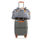 CHAMPS The Weekender Smart Water-Proof Nylon Duffle Bag with Charging Port - Grey-Zippered front pocket with fully lined interior organizer, shoe pocket and inner key chain
