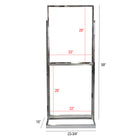 Eddie's Double Decker Frame Floor Standing Sign Holder - 22" x 28" - Chrome (130403-1)-Metal - Chrome