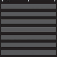 Teacher Created Resources Black 7 Pocket Chart, 28" x 28"-7 clear pockets are perfect for any size sentence strips