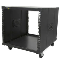 StarTech Portable Server Rack with Handles, 9U-Maximum portability with built-in handles and four swiveling casters included