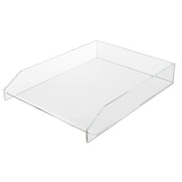 Three By Three Seattle Acrylic Stackable Letter Tray - Clear-Clean and modern design