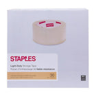 Staples Light-Duty Storage Tape, 48 mm x 50 m, 2 mil, Clear, 36 Pack-Clear tape allows for easy visibility of labels and markings on your storage items