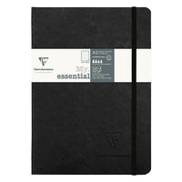 Clairefontaine Age-Bag "My Essential" Notebook, Dotted, 5-3/4" x 8-1/4", 184 Sheets, Black-184 numbered pages, table of content on 8 pages