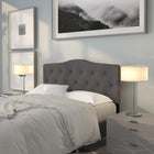 Flash Furniture Cambridge Tufted Upholstered Full Size Headboard - Dark Grey Fabric-Headboard Size: 56.75''W x 3''D x 24''H