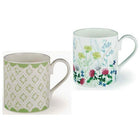 Roy Kirkham Mugs (Set of 6) - Nina Campbell English Meadow, Larch Shape-Mugs