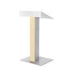 Urbann Y55 Lectern No Wheels - Natural Wood, Aluminum Grey-Type of Lectern: Free standing