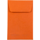 JAM Paper #1 Coin Envelopes, 2.25 x 3.5, Brite Hue Orange Recycled, 100 Pack (352627815g)-Orange
