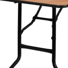 Flash Furniture 30" x 60" Rectangular Wood Folding Banquet Table with Clear Coated Finished Top-Seats up to 6 Adults