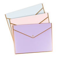 U Brands Basics Single Pocket Document Holder, 3 Pack-Classic Pastels