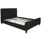Flash Furniture Tribeca Full Size Tufted Upholstered Platform Bed - Black Fabric-Panel Headboard
