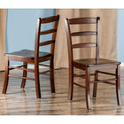 Winsome Ladder Back Chairs, Antique Walnut, 2/Pack-Complements many design styles
