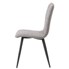 Cathay Importers Fabric Side Chair with Black Steel legs - Grey - 2 Pack-Dimensions: Overall 34.5" H x 17.75" W x 21" D, Seat 19" H x 17.75" W x 16" D, Backrest 17" W x 17.5" H