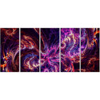 Designart Abstract Tidal Wave at Night 5-Panel Contemporary Canvas Art Print, (PT3064-401)-Print