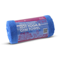 Zenzation Athletics Microfibre Hot Yoga & Fitness Towel - 72" x 24" - Blue-100% microfiber, antibacterial and lint free,