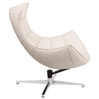 Flash Furniture Melrose Leather Swivel Cocoon Chair - White-Melrose White LeatherSoft Upholstery