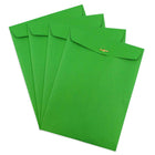 JAM Paper 9" x 12" Recycled Open End Catalog Envelopes with Clasp Closure, Green, 25 Pack (92912a)-Clasp closure