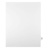Mark Maker Legal Exhibit Index Tab White Single Tabs, 1/15th Cut, Letter Size, No Holes, Number 43, 25 Pack-White Single Tabs, 1/15th Cut