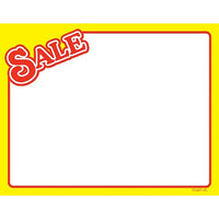 Sale Show Card, Red Text, 5.5" H x 7" H, 100 Pack-Card stock