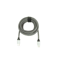LBT USB 2.0 Type C to C Cable, 7', Black/White-Compatible with tablets and smartphones with a USB Type-C connector