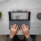Logitech Slim Folio Bluetooth Keyboard Case for 9.7" iPad (5th and 6th generation) - Black-4 year battery life. Its auto on-off function turns your iPad on every time you open the folio and puts it back to sleep when you close it