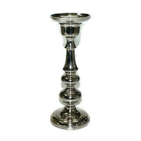 Elegance Pillar/Taper Candle Holder, Nickel-Plated, 13" (72731)-Candle holder