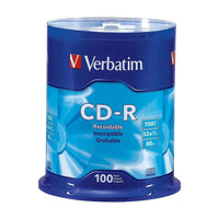 Verbatim CD-R 52x 700MB/80Min, 100 Pack-Ideal for storing digital images, music and more