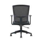 Brassex Baker Desk Chair - Black-360-degree swivel offers a wide range of motion, while 5 casters allow for easy mobility