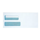 Quality Park #10 Double Window Security Tinted Envelopes - 4-1/8" x 9-1/2" - 500/Box-Redi-Seal closure envelopes do not require moisture to seal. The unique double-flap design keeps the gum from sticking before use. Simply raise the lower flap and press to seal