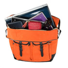Lencca Phlox 15" Laptop Hybrid Bag - Limit Edition - Orange-Backpack: Tuck away its messenger strap in the rear pocket. Clip on the double padded backpack straps when its travel time.